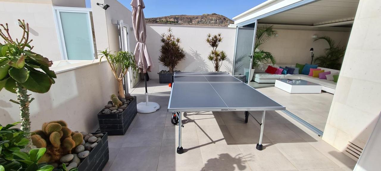 Luxury Villa Morelli With Seaview & Heated Pool Maspalomas  Luaran gambar